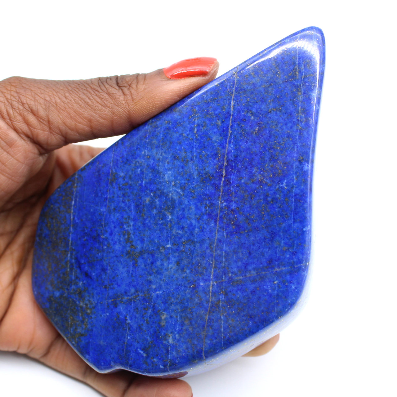 Polerad lapis lazuli för samling