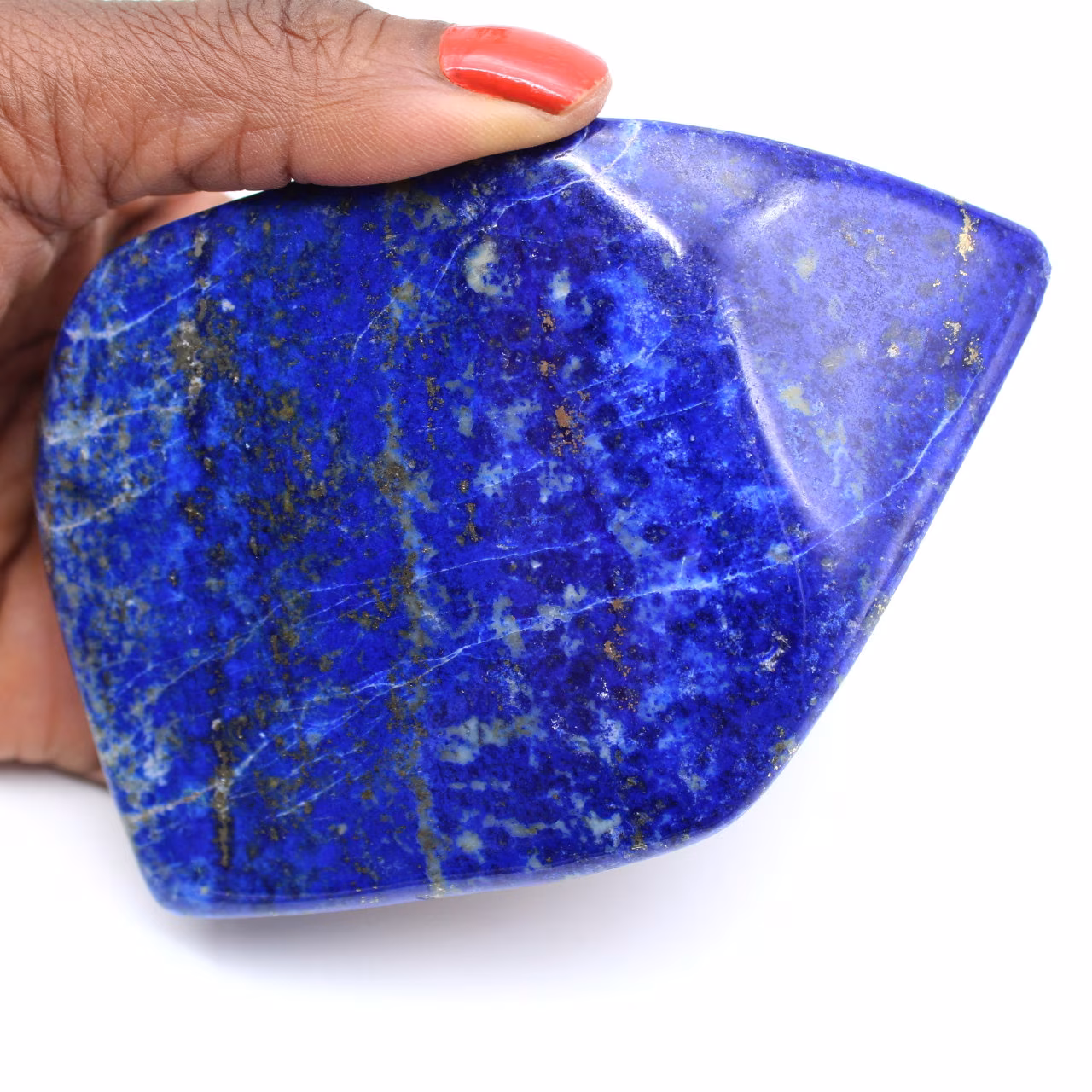 Polerad lapis lazuli för dekoration