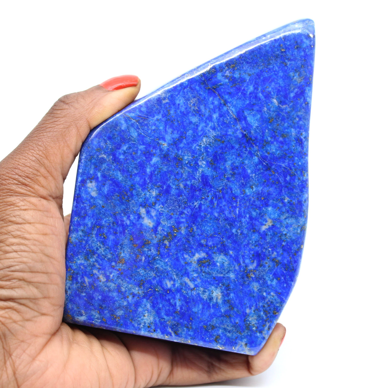 Naturlig polerad lapis lazuli sten