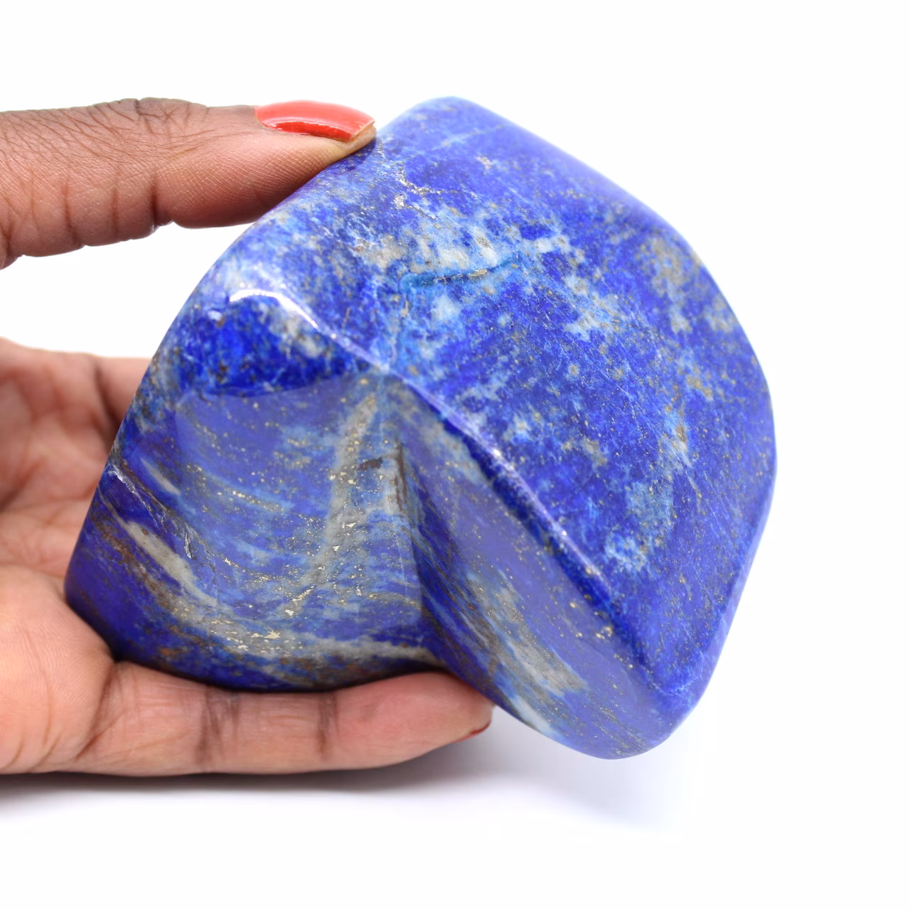 Naturlig polerad lapis lazuli sten