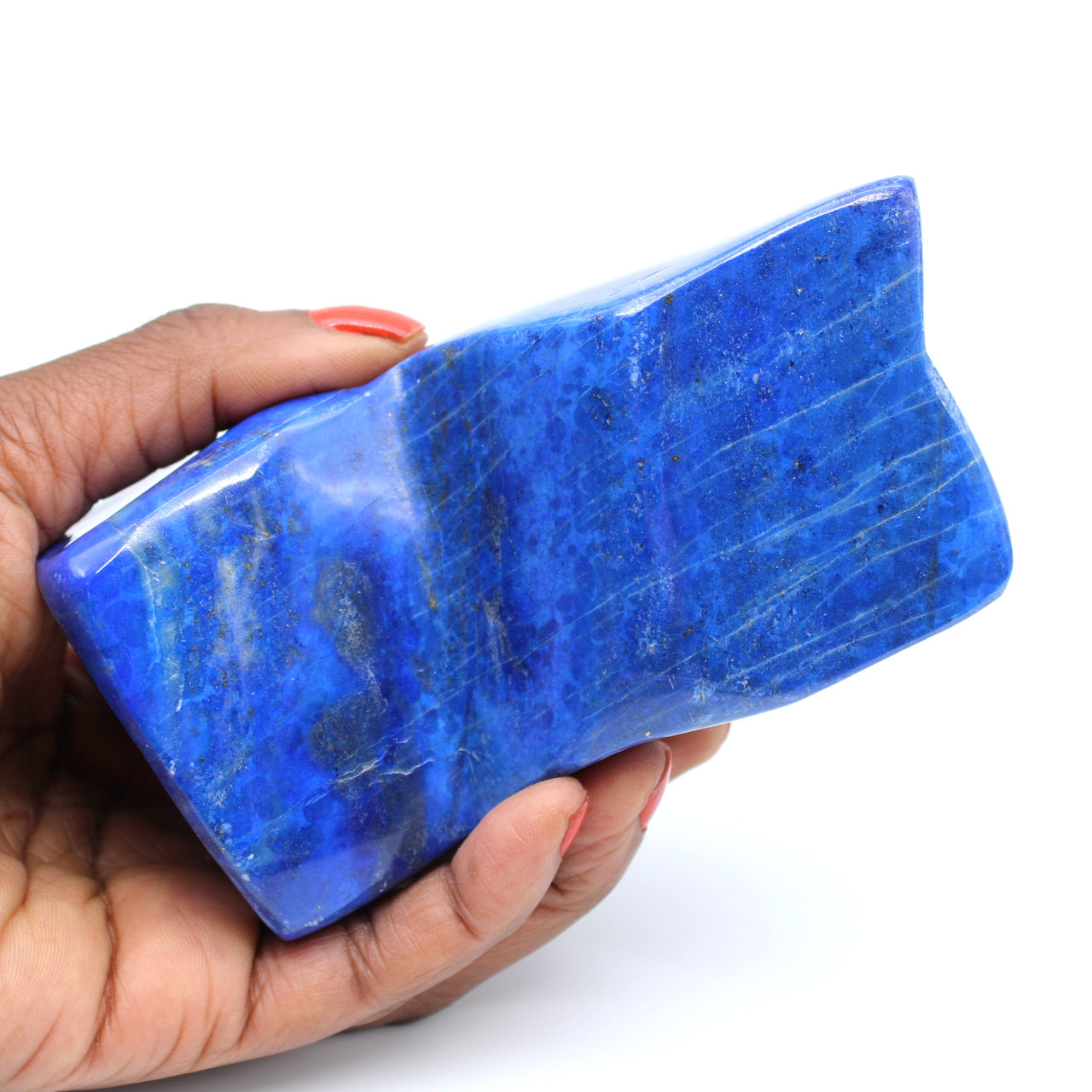 Polerad naturlig lapis lazuli