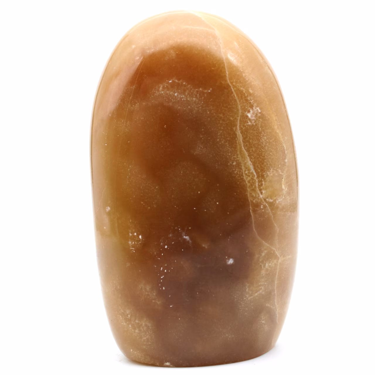 Polerad naturlig honungskalcit