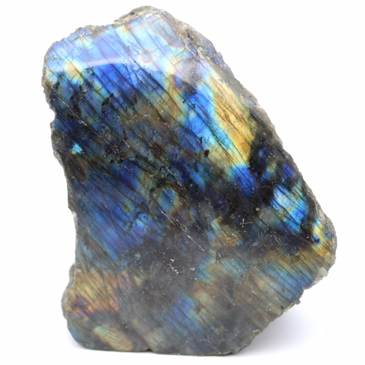 Labradorite ett polerat ansikte från Madagaskar