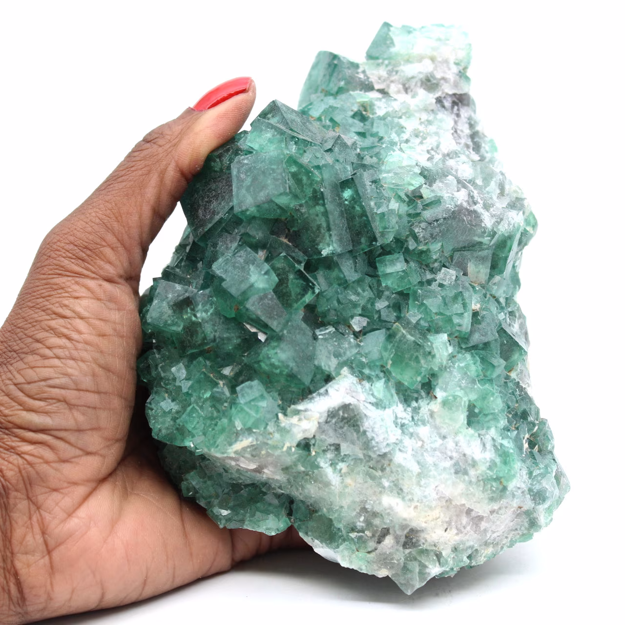 Kubisk fluoritkristallisation från Madagaskar