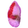Skiva av rosa agatmineral - 0