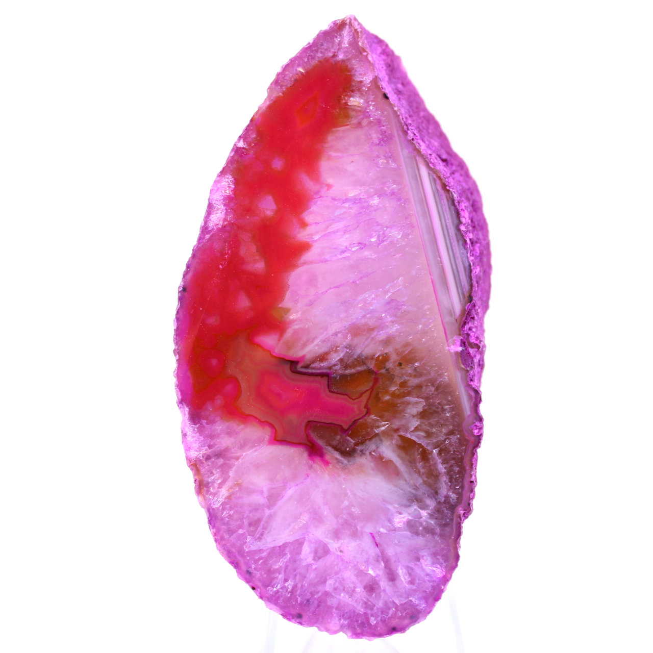 Skiva av rosa agatmineral
