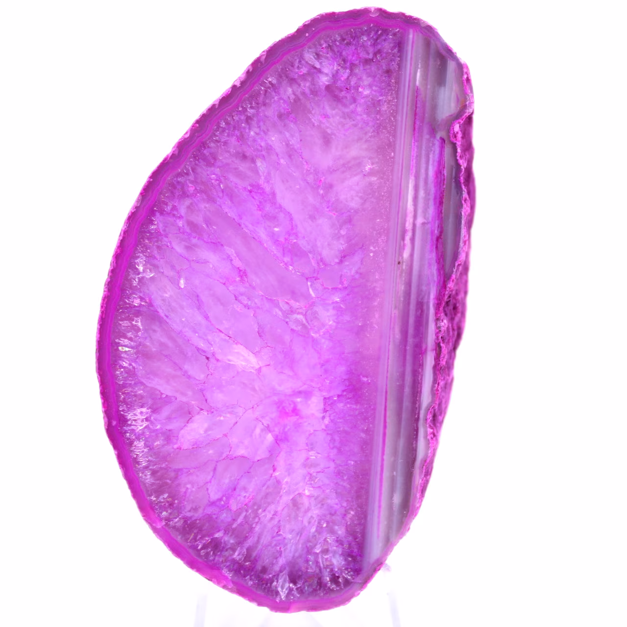 Skiva av dekorativ rosa agat