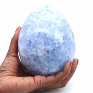 Blått kalcit mineralägg