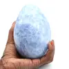 Blått kalcit mineralägg - 0
