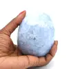 Blått kalcit mineralägg - 0
