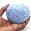 Blått kalcithjärta - 0