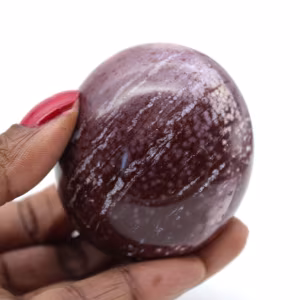 Orbicular jasper pebble