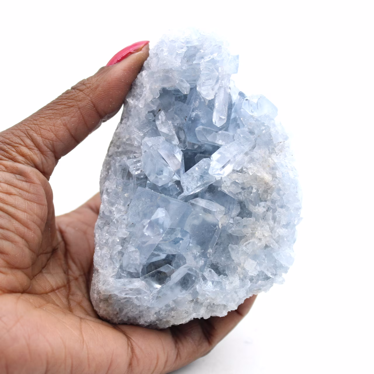 Celestite från Madagaskar i kristaller