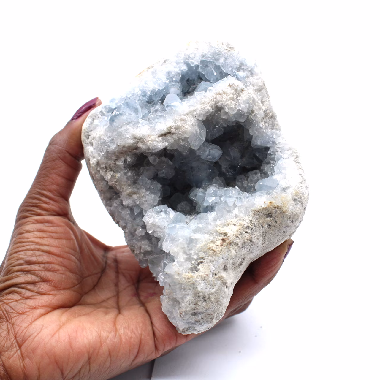 Kristalliserad Celestite Geode
