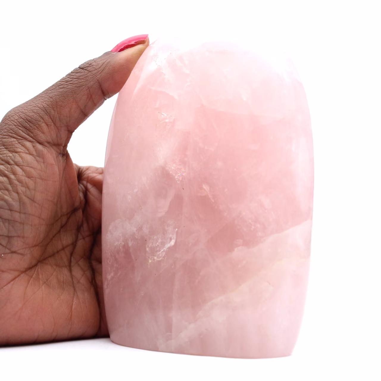 Samlarobjekt naturlig rosékvarts