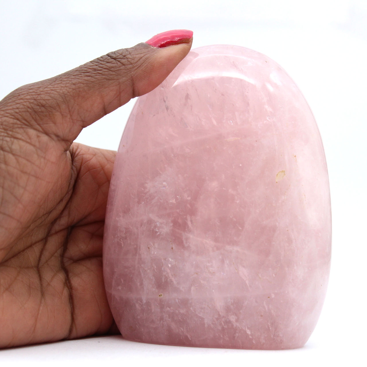 Samlarobjekt naturlig rosékvarts