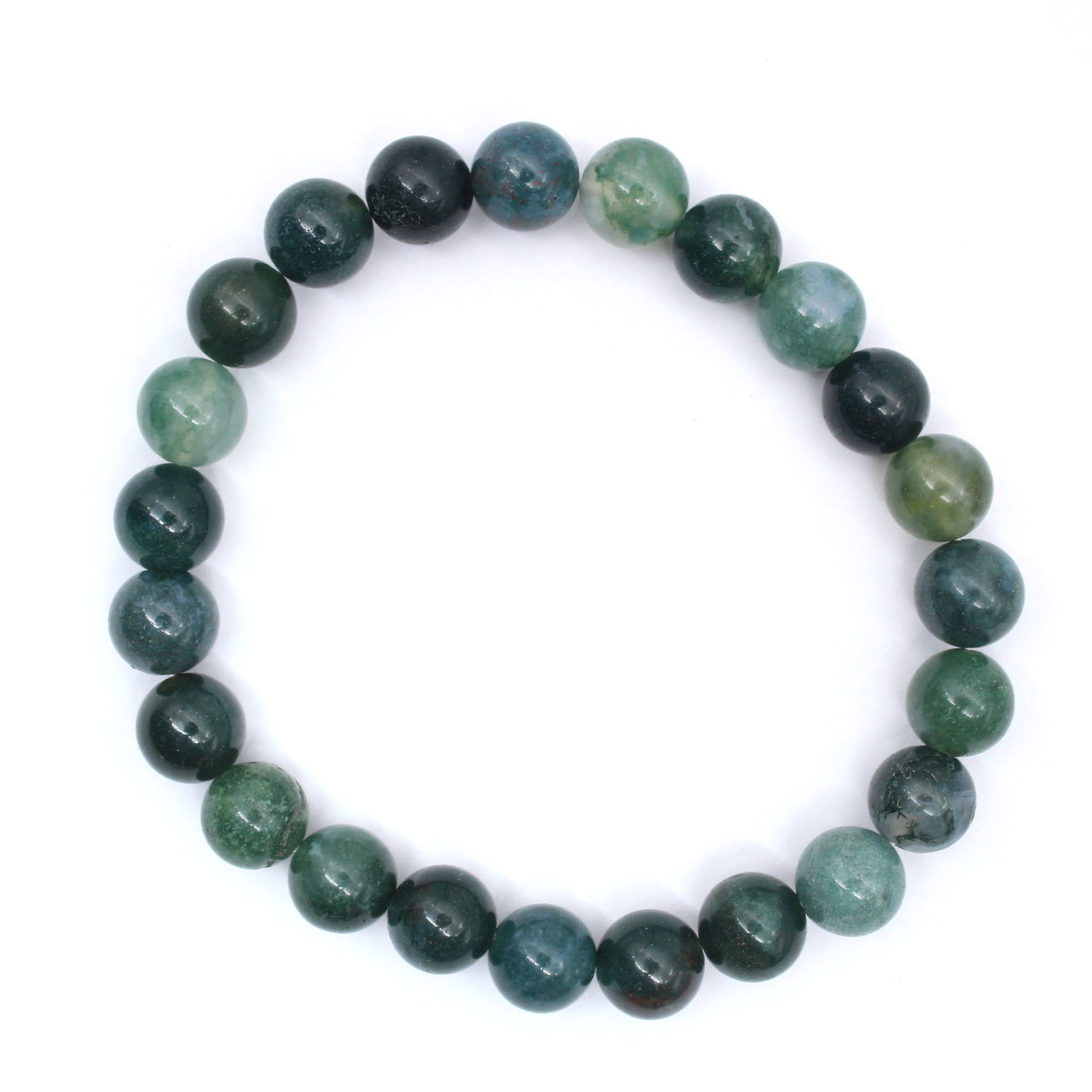 Moss agat armband