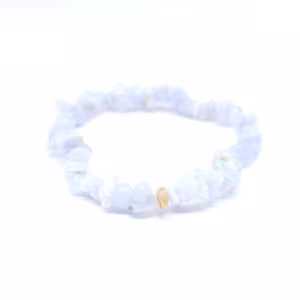 Blått kalcedonarmband
