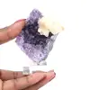 Kalcitblomma på ametist - 0