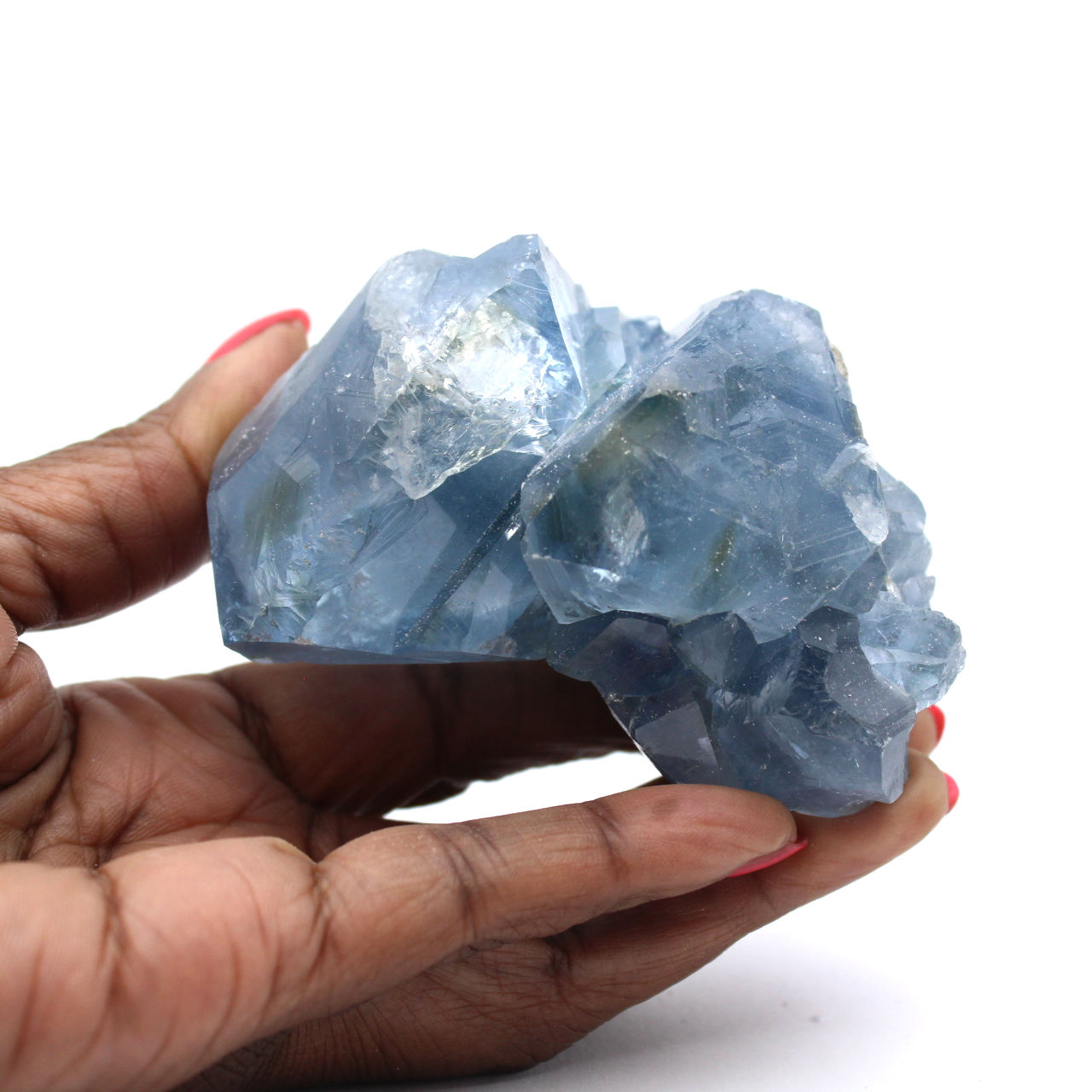 Rå celestite kristaller