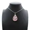 Rose quartz drop hänge - 0