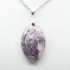 Ovalt Lepidolite hänge - 2