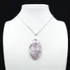 Ovalt Lepidolite hänge - 1