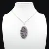 Ovalt Lepidolite hänge - 0