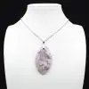 Ovalt Lepidolite hänge - 0