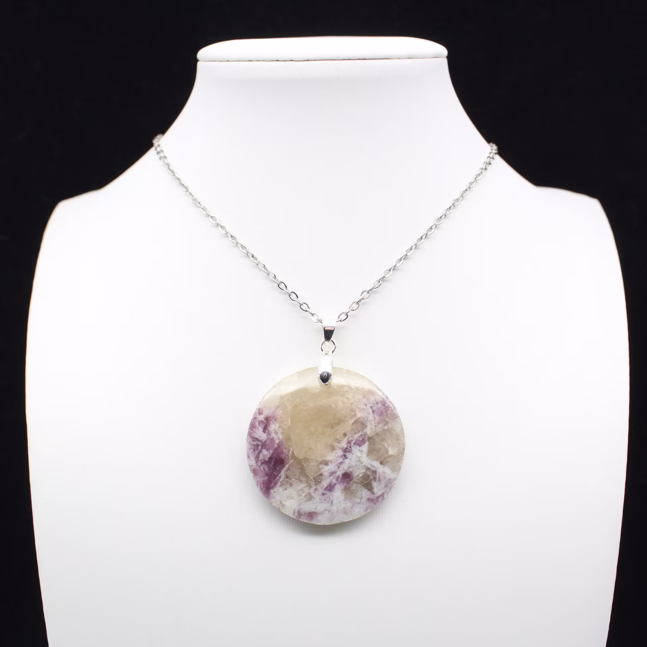 Runt Lepidolite hänge