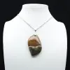Orbicular Jasper Flame Pendant - 0