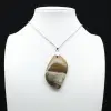 Orbicular Jasper Flame Pendant - 1