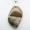 Orbicular Jasper Flame Pendant - 2