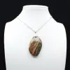 Orbicular Jasper Flame Pendant - 0