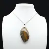 Orbicular Jasper Flame Pendant - 1