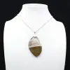 Orbicular Jasper Flame Pendant - 0