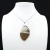 Orbicular Jasper Flame Pendant - 1