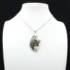Orbicular Jasper Flame Pendant - 1