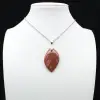 Orbicular Jasper Flame Pendant - 1
