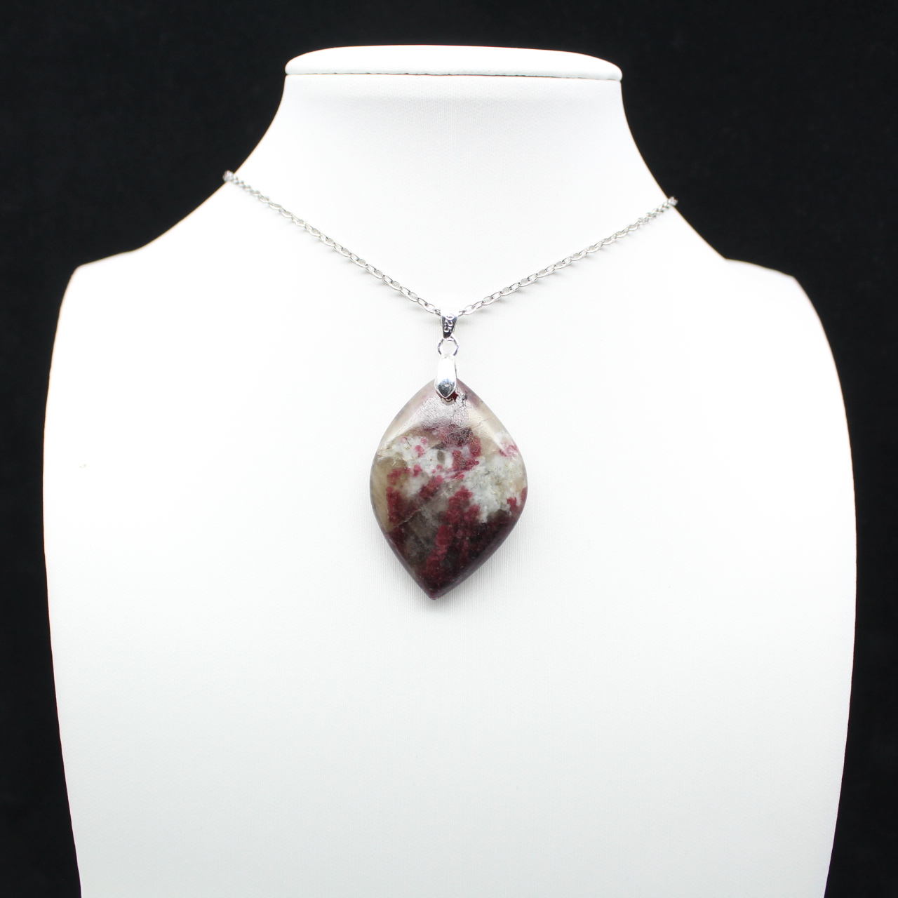 Rosa Tourmaline Inclusion Flame Pendant