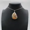 Flower agate drop hänge - 0