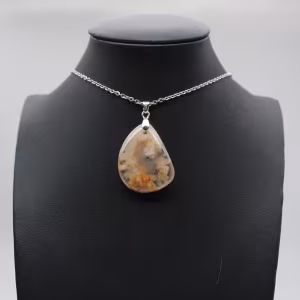 Flower agate drop hänge