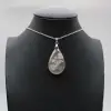 Flower agate drop hänge - 0