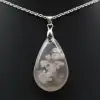 Flower agate drop hänge - 1