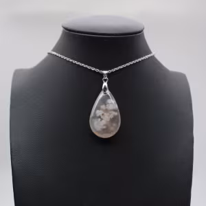 Flower agate drop hänge