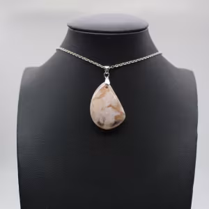 Flower agate drop hänge