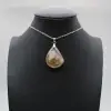 Flower agate drop hänge - 0