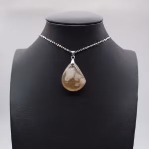 Flower agate drop hänge