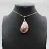 Flower agate drop hänge - 0