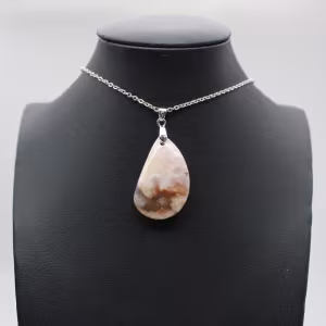 Flower agate drop hänge